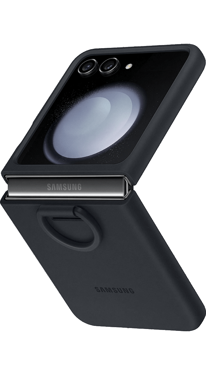 Samsung Galaxy Z Flip5 Silikon Case m. Ring Indigo